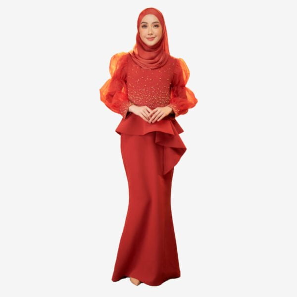 Akyla Dress in Brick Orange