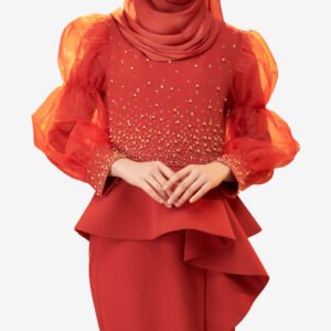 Akyla Dress in Brick Orange