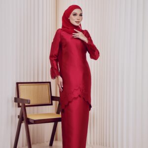 Aisya in Red Maroon