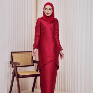 Aisya in Red Maroon