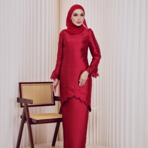 Aisya in Red Maroon