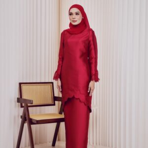 Aisya in Red Maroon