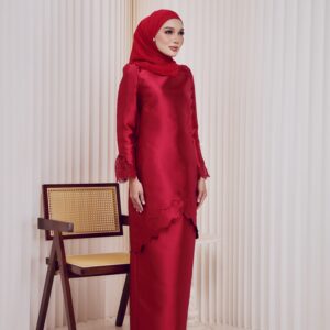 Aisya in Red Maroon