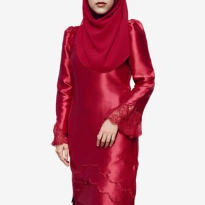 Aisya in Red Maroon