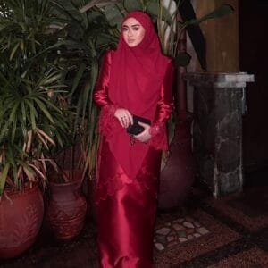 Aisya in Red Maroon