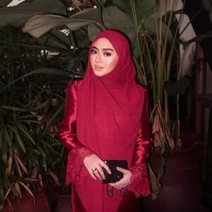 Aisya in Red Maroon